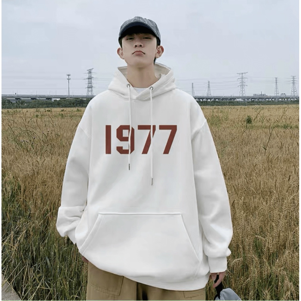 FREE SHIP MAX Áo KHoác HOodie Chui Đầu- ÁO Khoác Nỉ 1977 Có Nón To Kiểu Dáng Thời Trang Năng ĐỘng