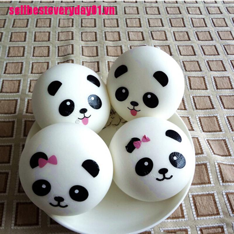 Bộ 01 Đồ Chơi Giảm Căng Thẳng Hình Bánh Bao / Gấu Trúc Dễ Thương Kích Thước 1X4Cm