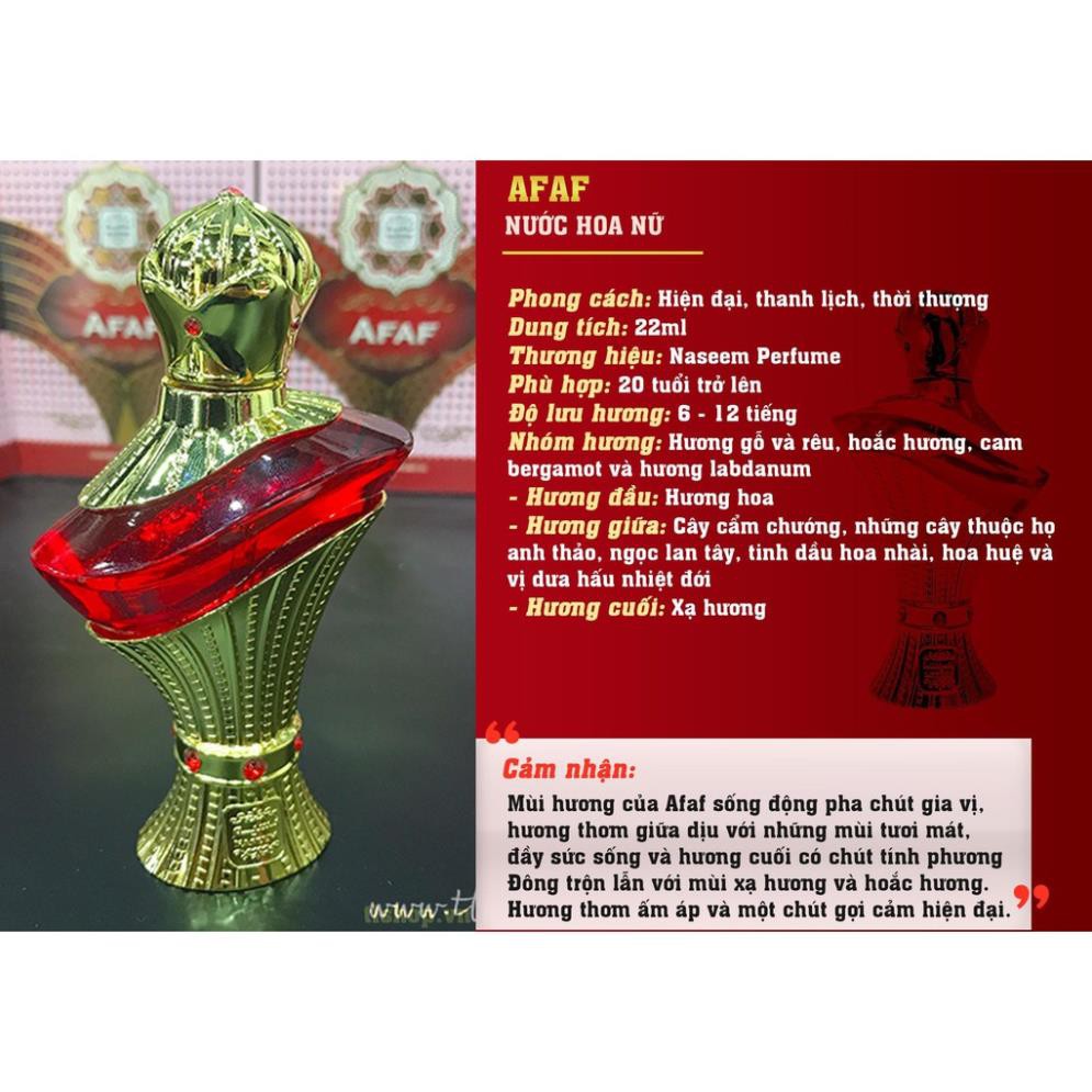 TINH DẦU DUBAI GIÁ SỈ - TINH DẦU DUBAI CHÍNH HÃNG - AFAF