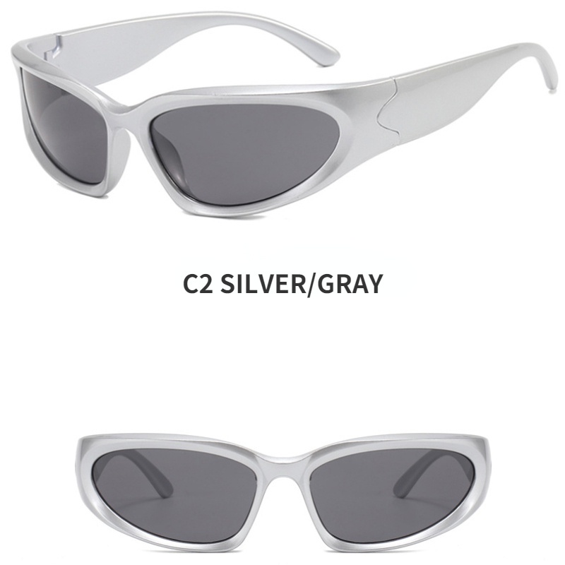 (JIUERBA) Kính Mát Thời Trang Công Nghệ Phương Tây Millennium Futuristic Punk