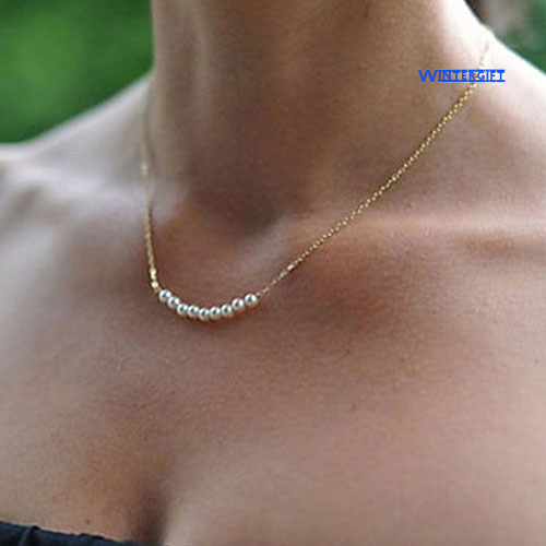 Vòng Cổ Choker Đính Hạt Ngọc Trai Đơn Giản Thời Trang Mùa Đông Cho Nữ