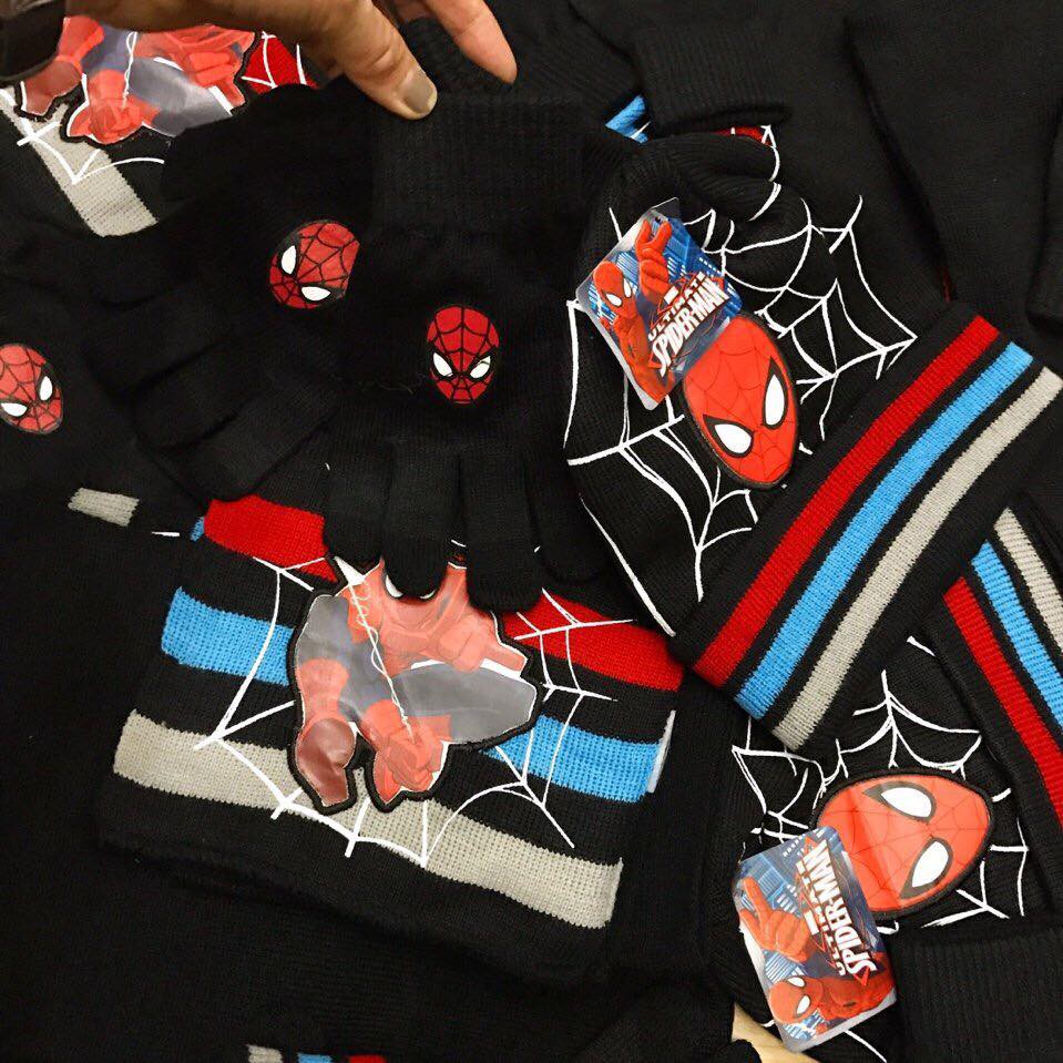 Set Khăn Mũ Len Spider Man