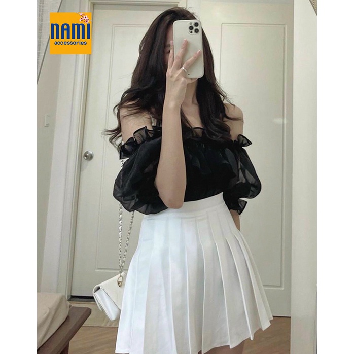 ( HÀNG CHUẨN ĐẸP ) Áo Nhún Bèo Trễ Vai Tay Phồng Tiểu Thư Siêu Đáng Yêu Quyến Rũ Mặc Là Mê - ATNU036