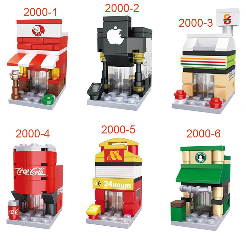 Bộ Đồ Chơi Khối Lắp Ráp Tòa Nhà Đường Phố Mini Tương Thích Với LEGO