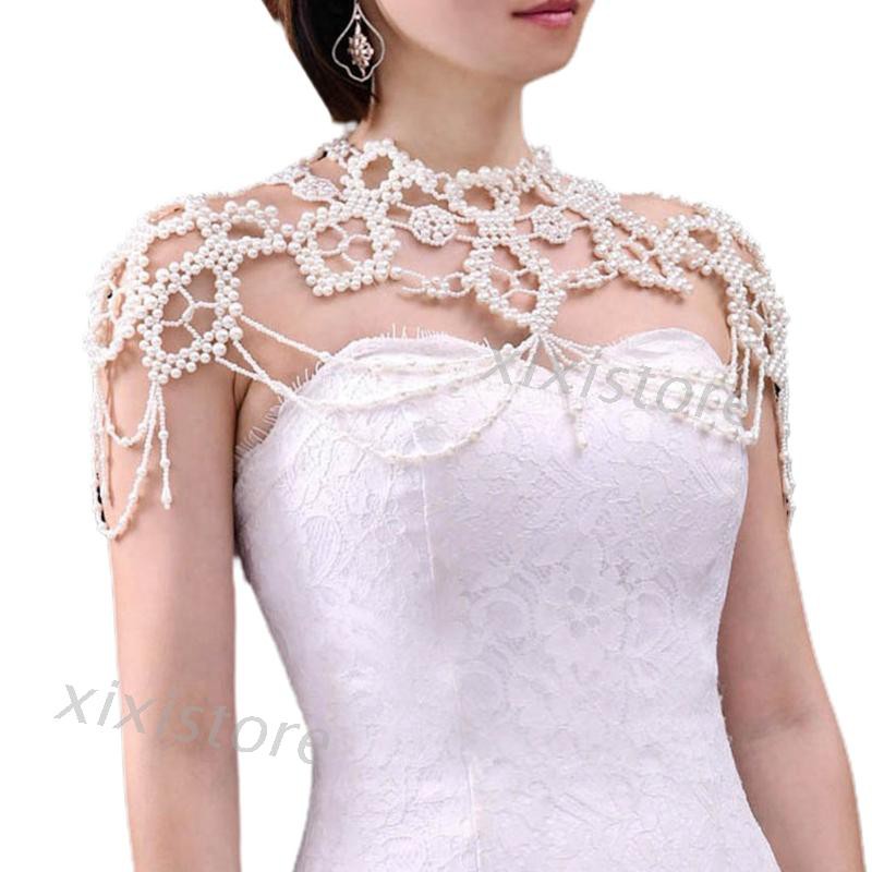 Vòng cổ dạng yếm đính ngọc trai giả xinh xắn độc đáo