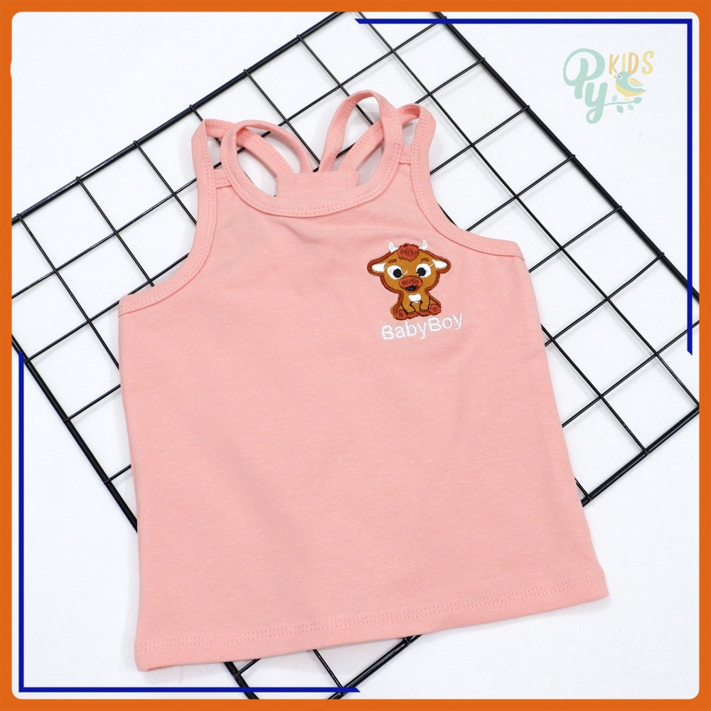 Áo ba lỗ borip / gân thêu góc cho bé gái 7-22 kg