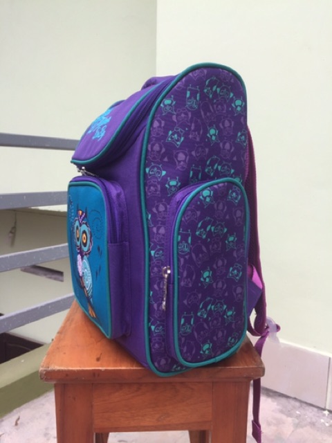 Cặp cho bé tiểu học SM baby - Mẫu cú tím HÌNH CHỤP THẬT