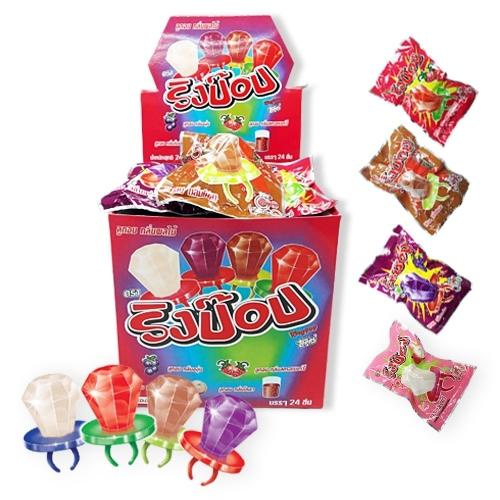 Hộp 24 Cái Kẹo Nhẫn Kim Cương 4 Vị Ring Pop - Thái Lan