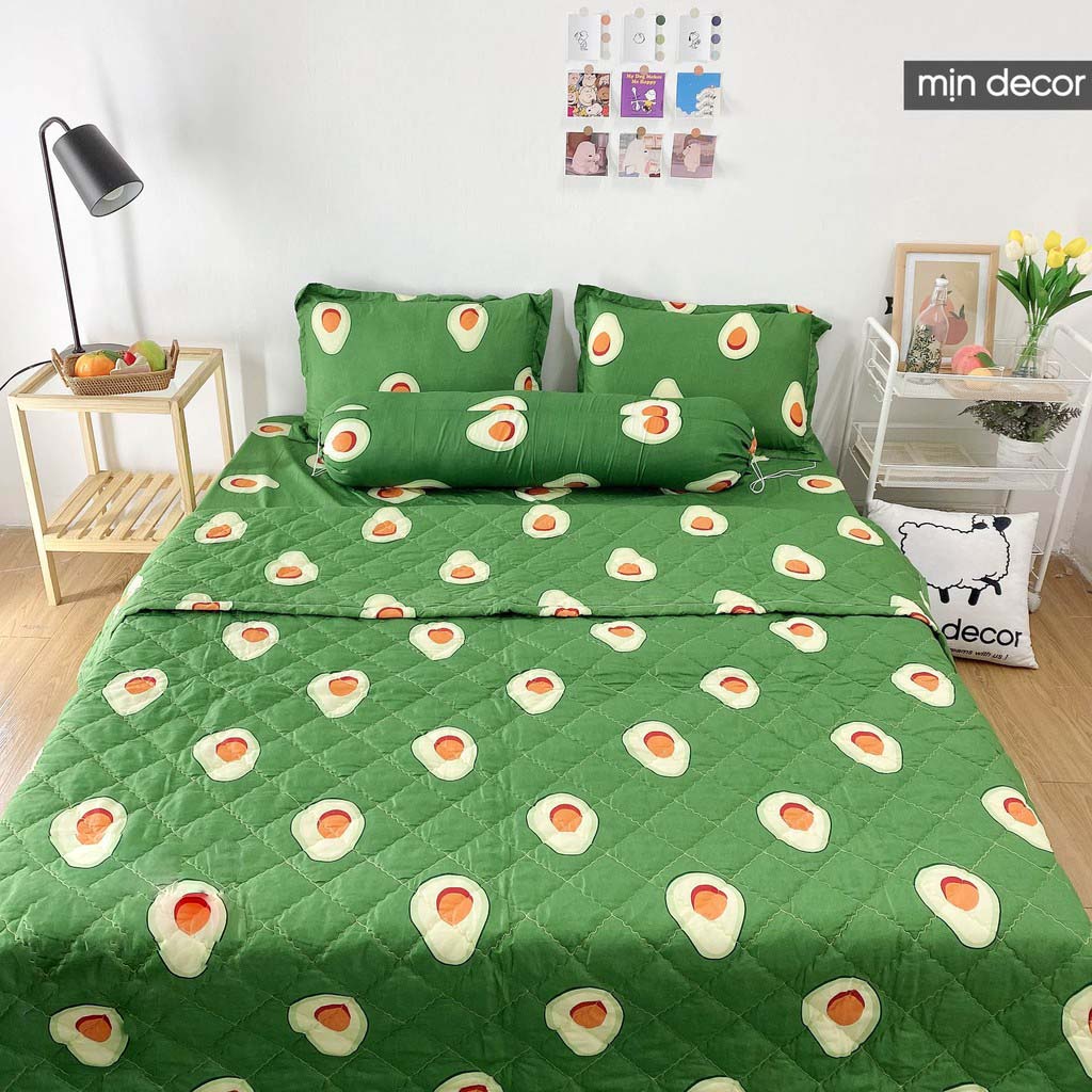 [2021] Bộ chăn ga gối Cotton 3D Mịn Decor - Bộ ga giường CHĂN TRẦN bông mùa hè mềm mịn MIỄN PHÍ bo chun | BigBuy360 - bigbuy360.vn