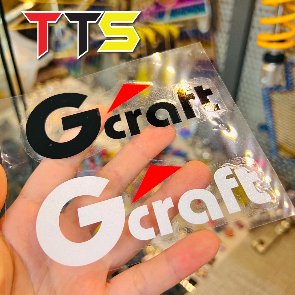 ( Chữ GCRAFT ) Tem ghép chữ GCRAFT dán trang trí ốp pô e, dán gắp, nặt nạ, trang trí xe máy