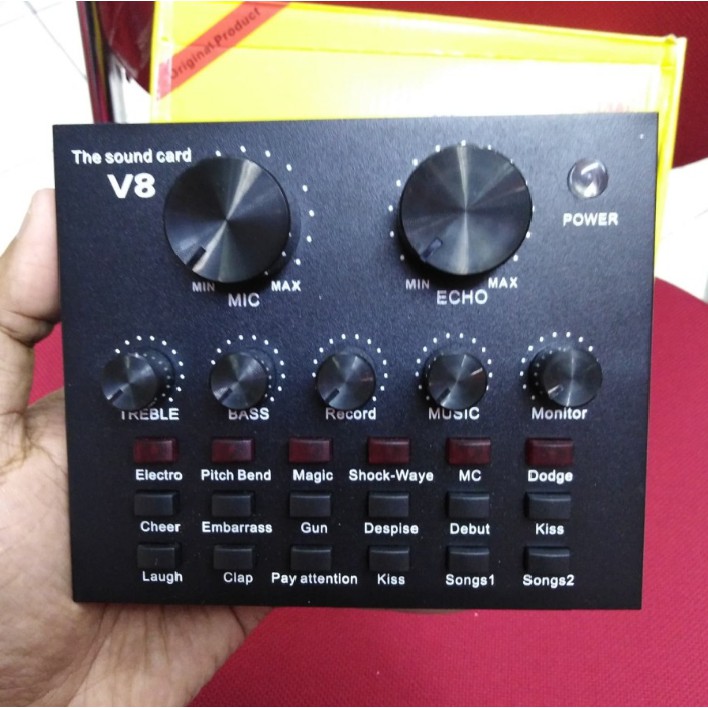 Soundcard V8 Autotune chuyên hát livestream có bluetooth HAI PHIÊN BẢN
