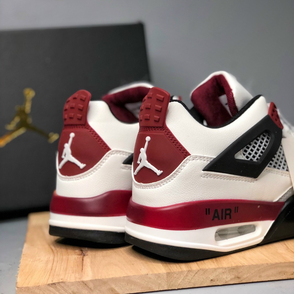 [Fullbox] Giày Jordan 4 màu Trắng đỏ nam nữ