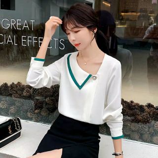 Sơ mi lệch cổ ullzang