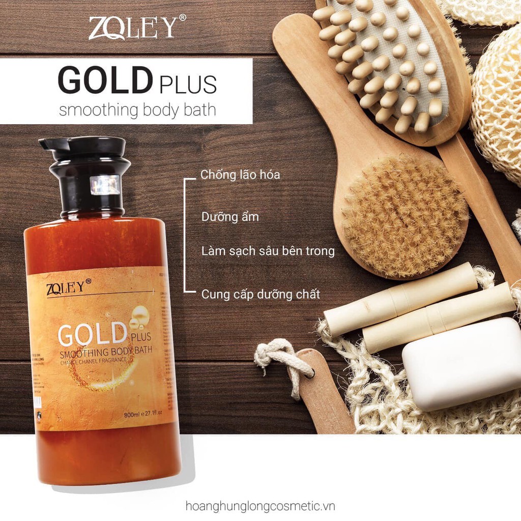 Sữa tắm GOLD PLUS Zoley 800ml - Chai Lớn