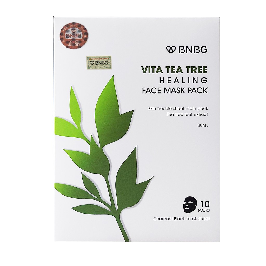 Mặt Nạ Tràm Trà BNBG Vita Tea Tree Healing Face Mask Pack Giảm Mụn Thâm Sẹo Thải Độc Da [NHẬP KHẨU CHÍNH HÃNG]