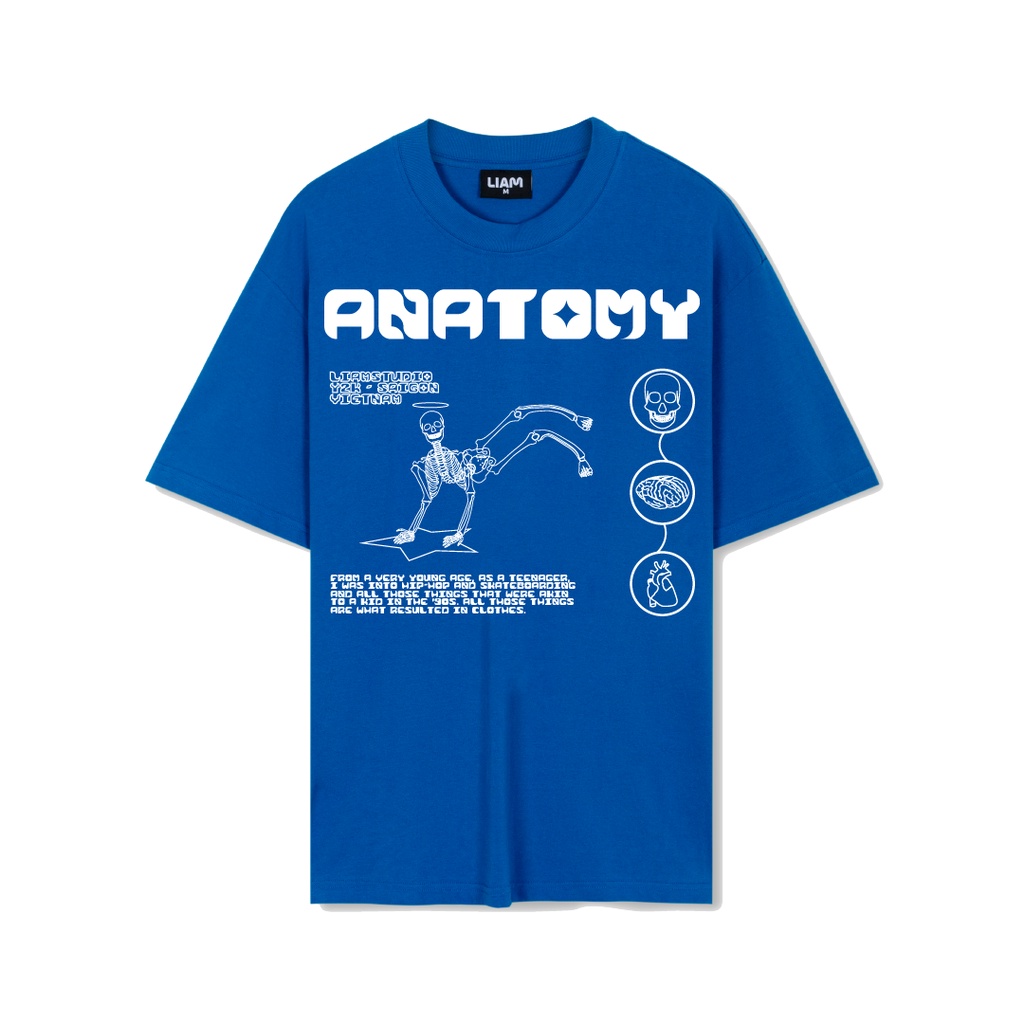 ÁO THUN UNISEX &quot;ANATOMY&quot; FORM OVERSIZE VẢI DÀY 100% COTTON - liamstudio