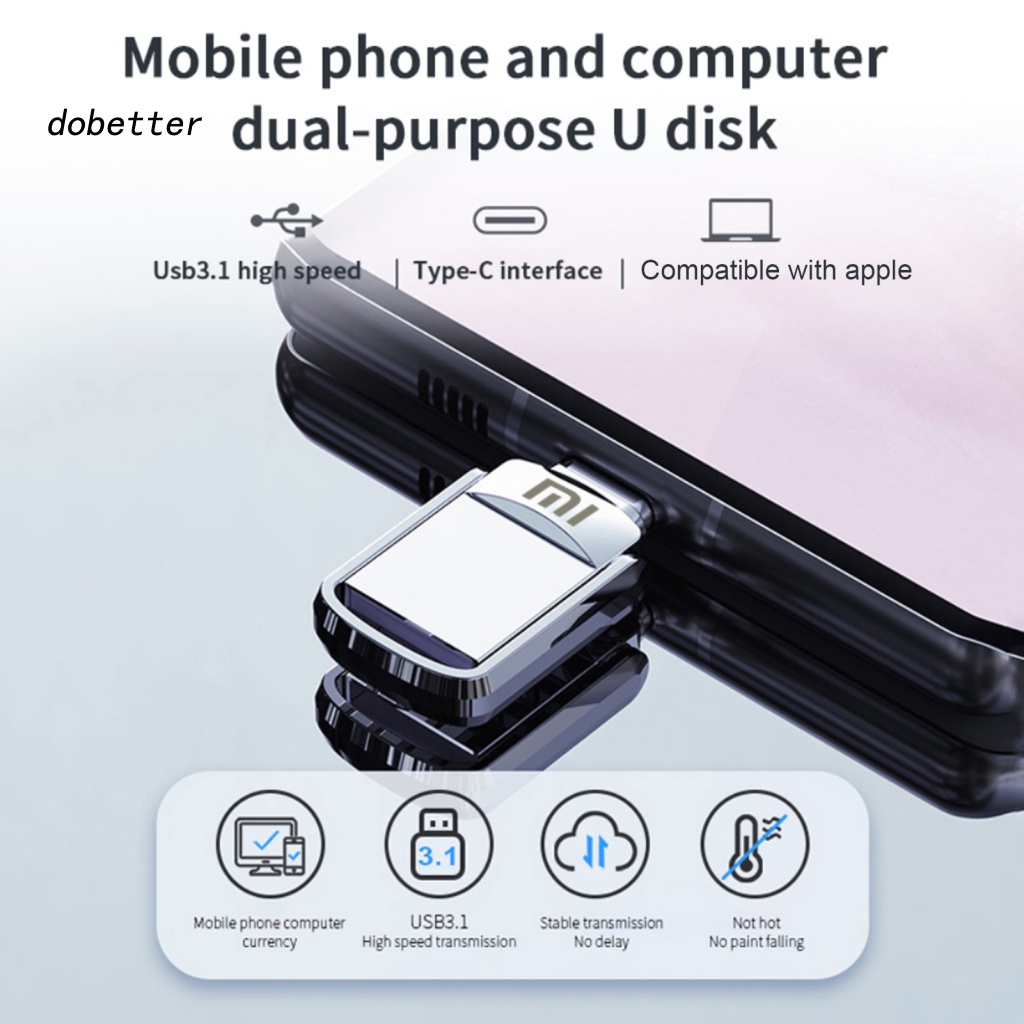 Usb 3.1 OTG 64GB 128GB 256GB 512GB 1TB 2TB Type-C Bằng Kim Loại Cho Điện Thoại
