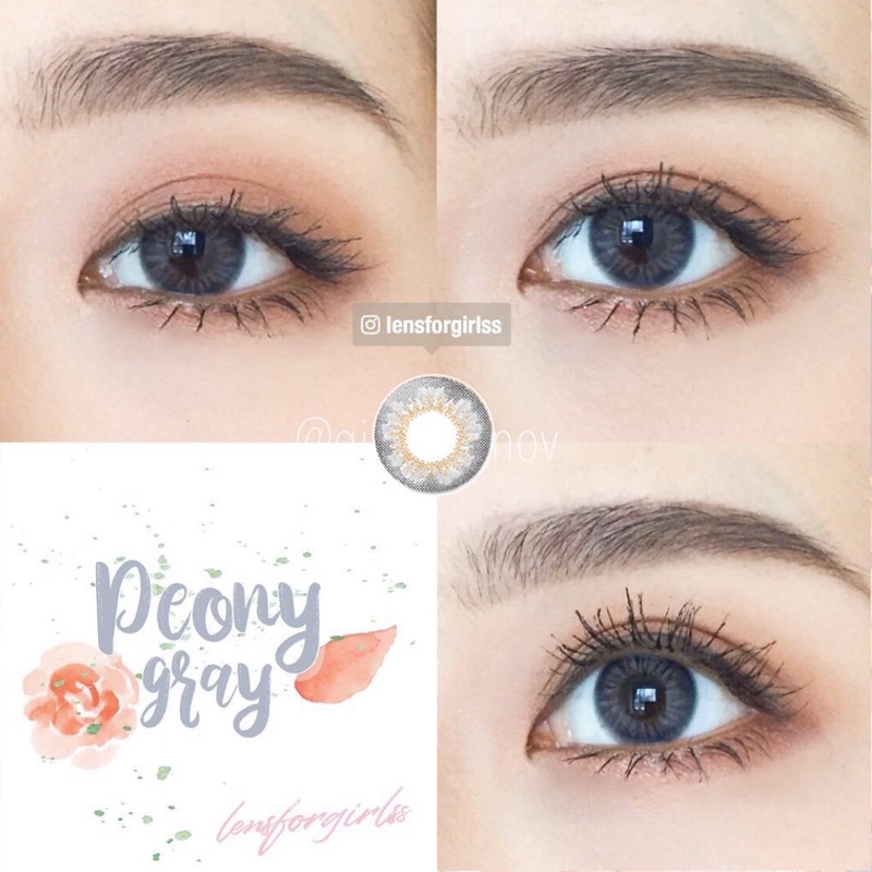 &lt;MẪU CLEAR&gt; Kính áp tròng PEONY hai màu của O-lens (HSD: 3-6 tháng)