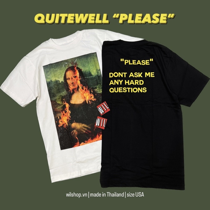 QUITEWELL TEE - SIMPSON & MONALISA - ÁO UNISEX SIZE USA