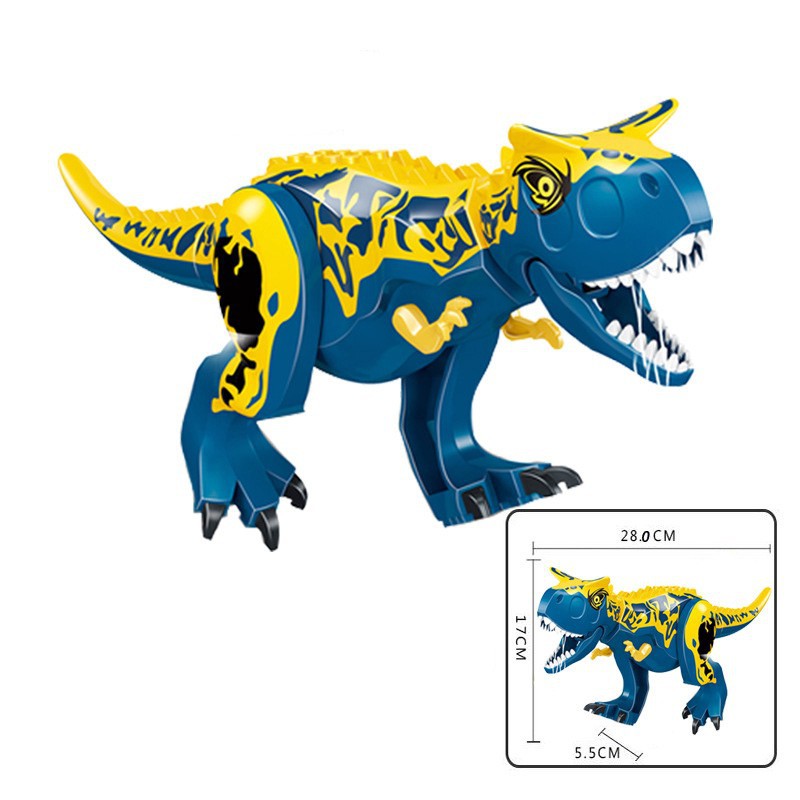 Big Size 24-28cm Jurassic Park Dinosaur Tyrannosaurus Building Blocks triceratop Dinosaur T-rex Bricks Kids Toys lego mi