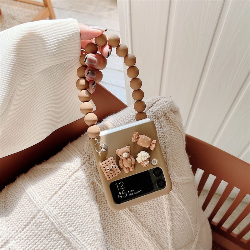 3 màu - Ốp Samsung Z Flip 3 - ZFlip 3 - ZFlip3 5G charm dễ thương kèm dây