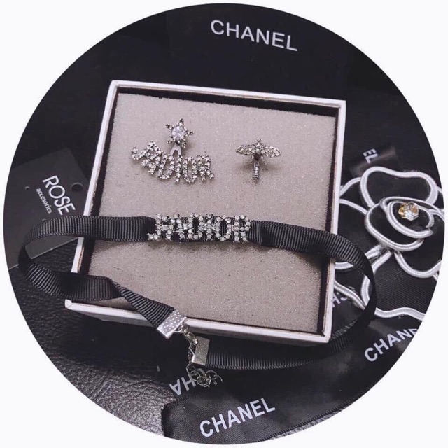 Set bông tai & chocker Jadior