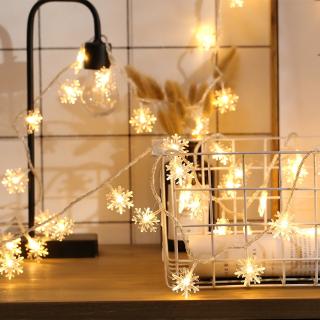 Dải đèn LED hình bông tuyết dài 1.5M / 3M / 4.5M / 6M / 10M dùng pin / cổng USB
