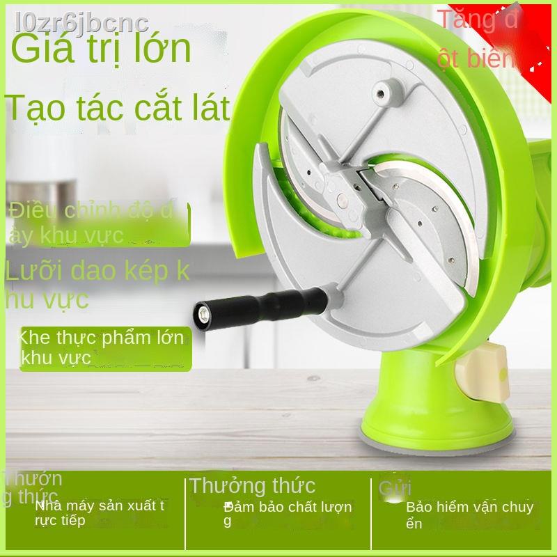 ♗ ♠ ⊕✿Máy thái trái cây quán trà sữa khoai tây cắt lát chanh lang gừng củ sen tay nghệ thuật