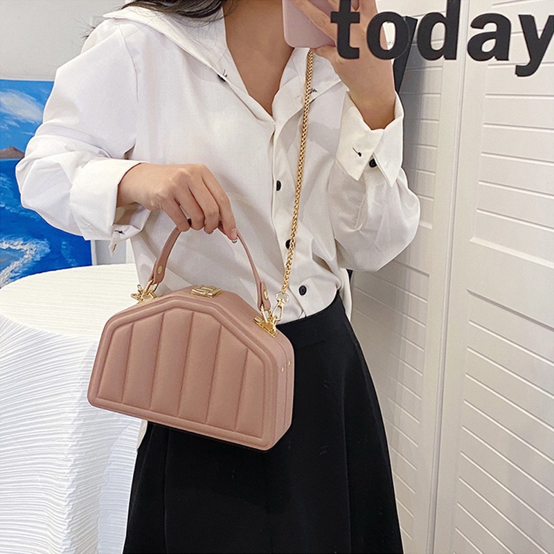 Túi đeo vai IELGY màu trơn họa tiết kẻ sọc dễ phối đồ thời trang cho nữ