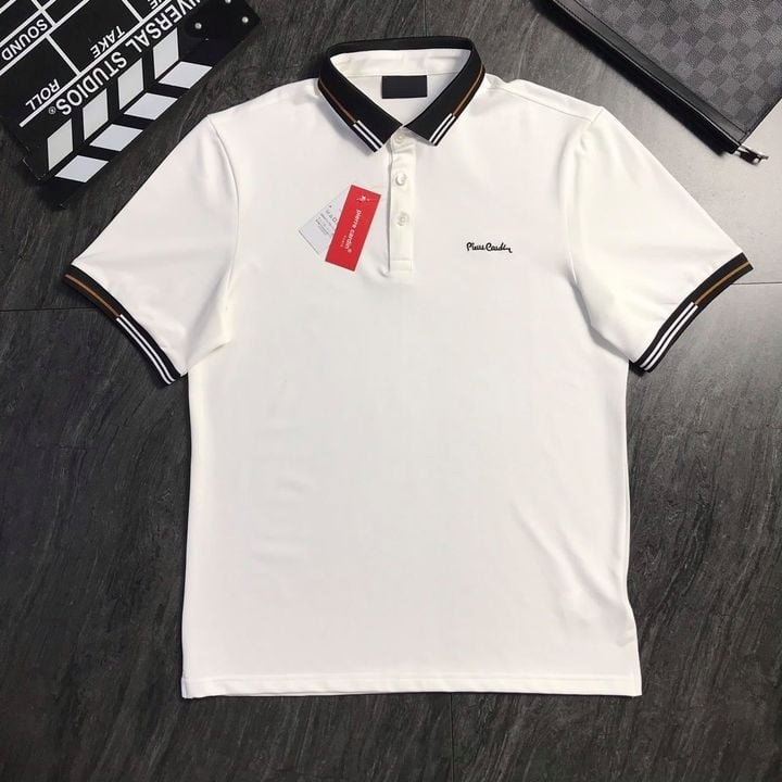 Áo thun nam POLO cổ bẻ ngắn tay, chất thun cotton cao cấp co giãn 4 màu phối viền logo thêu, sang trọng form chuẩn CC03