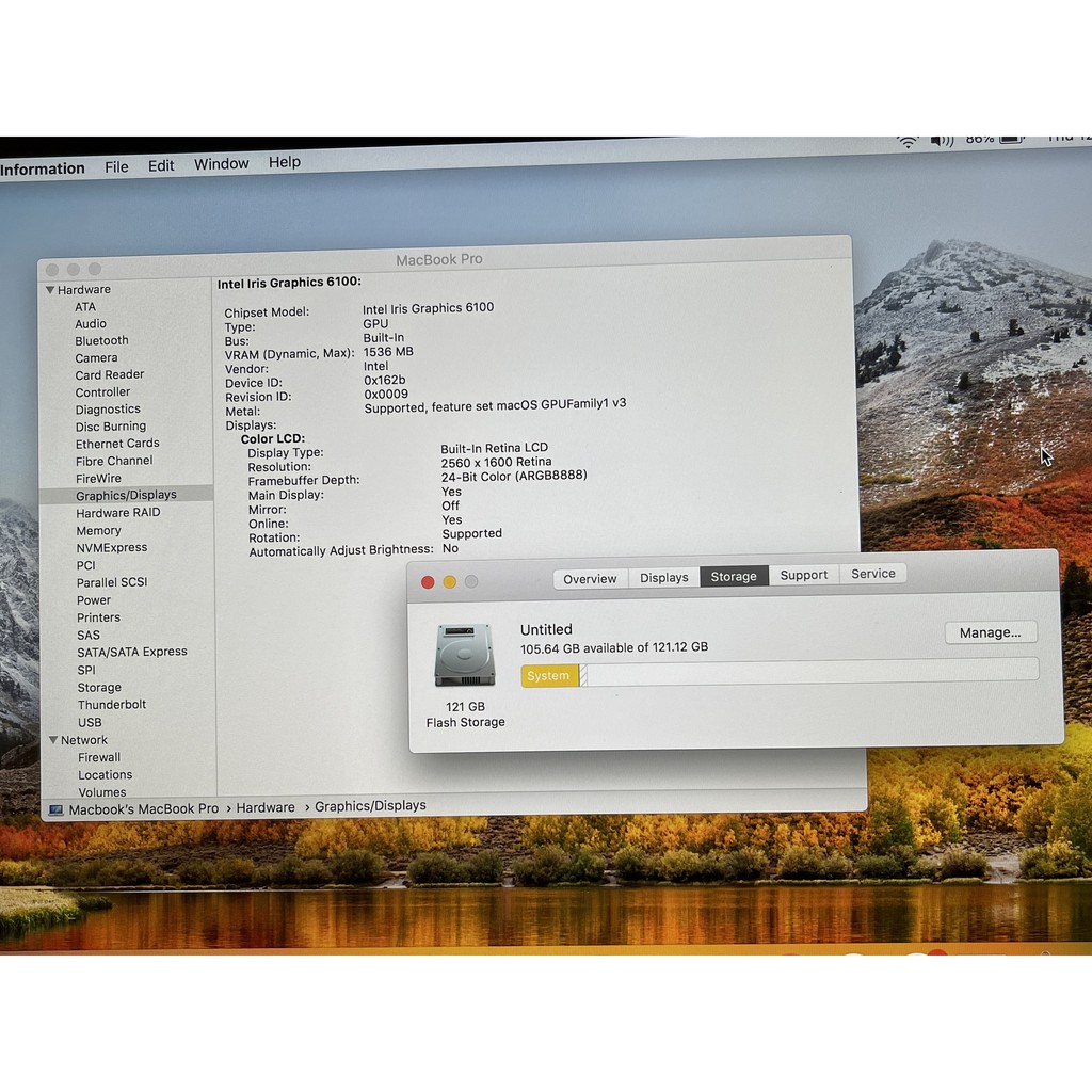 Máy tính MacBook Pro (Retina, 13-inch, 2015) Core i5 2.9Ghz / RAM 16GB / SSD 128GB MF841