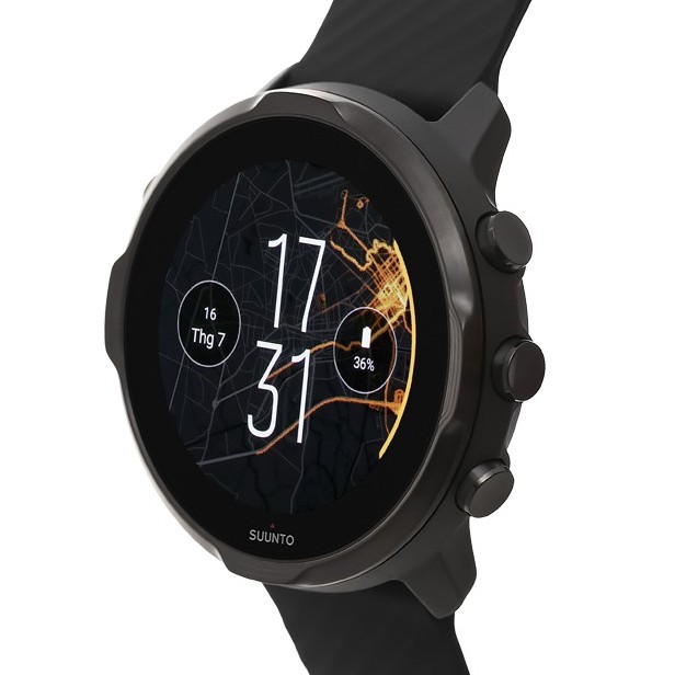 Đồng hồ thông minh Suunto 7 kháng nước 5ATM theo dõi nhịp tim màn hình AMOLED 1.97&quot; - Chính hãng BH 24 tháng