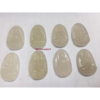 Mặt dây chuyền đá mã não trắng tự nhiên