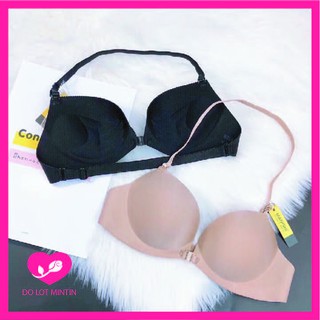 Áo ngực mút dày cài trước dây trong dành cho đầm hở lưng full dây trong