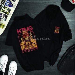 Áo thun cổ trụ cổ bâu Lion KING CÓ BIGSIZE- AOTHUNSN- VẢI POLY COTTON (vải da cá)