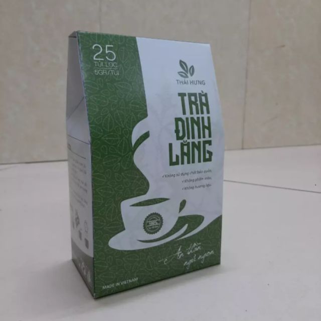 1 bịch trà đinh lăng 25túi lọc x5g Thái Hưng giảm mất ngủ, an thần