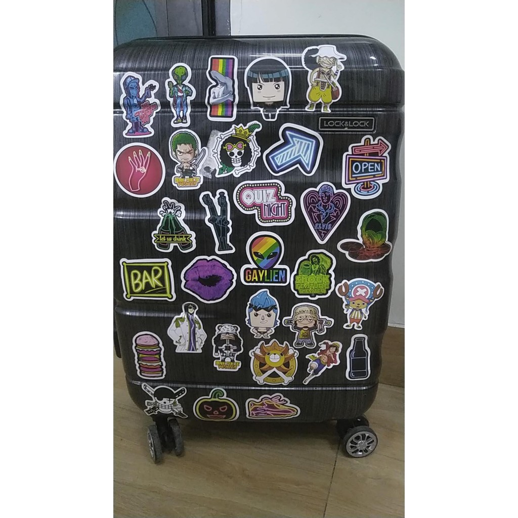 [Bộ 50 Cái] Sticker dán cao cấp chủ đề One Pie - Dùng dán Xe, dán mũ bảo hiểm, dán Laptop - M011