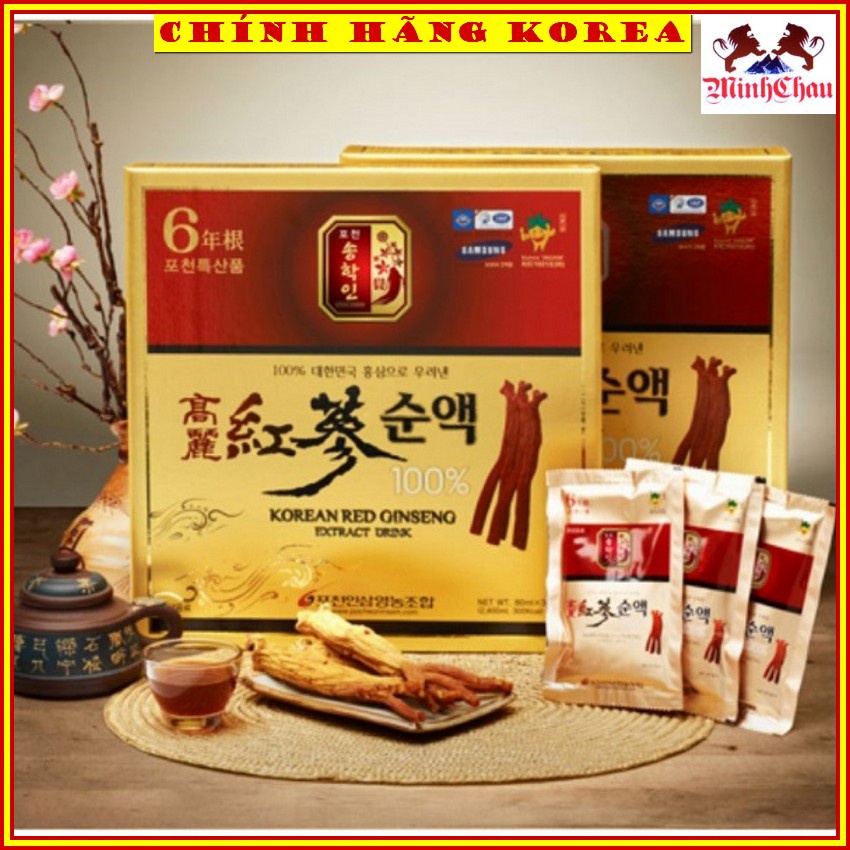Nước Hồng Sâm Nguyên Chất Pocheon 30 gói Hàn Quốc, minhchau