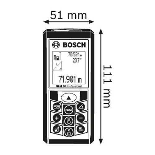 Máy đo khoảng cách Laser Thước đo xa bằng Laser Bosch GLM 80 Xuất xứ Malaysia Bảo hành 06 tháng Pin sạc