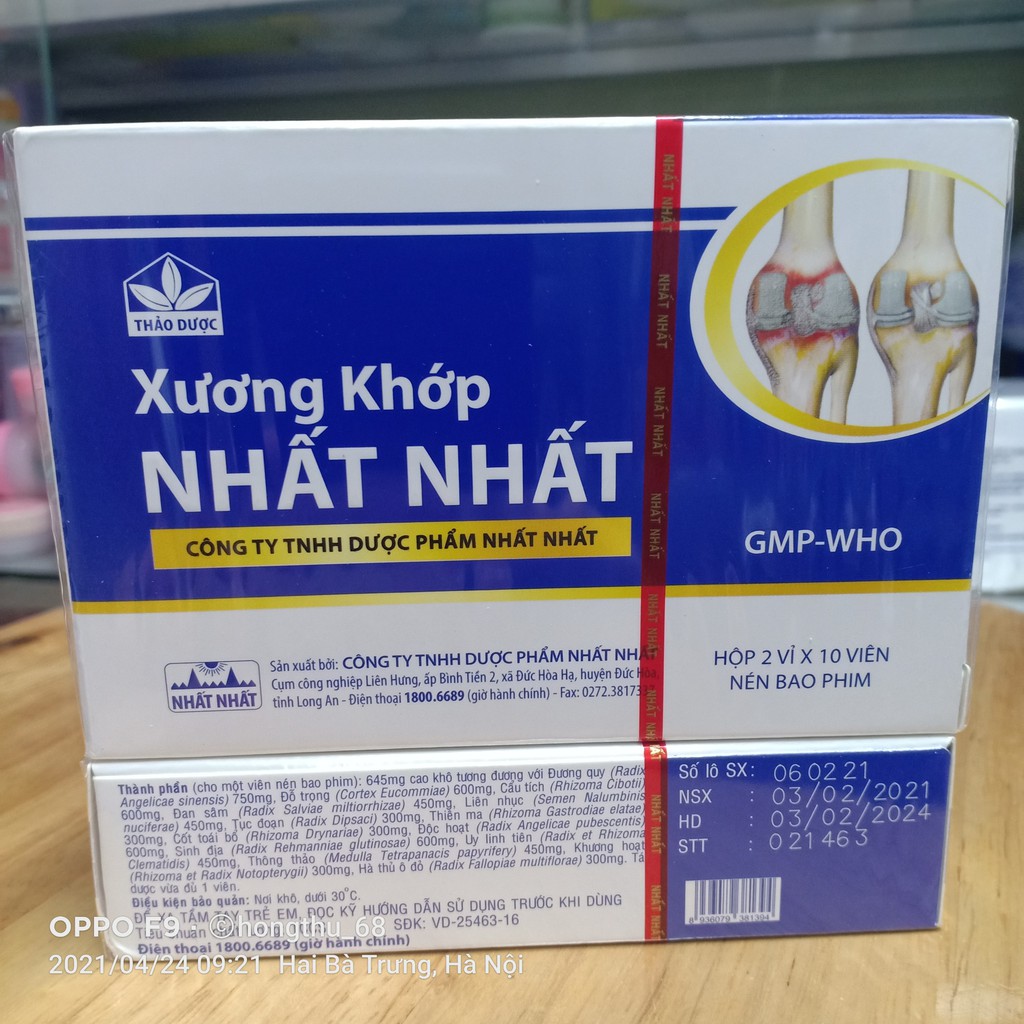 Xương khớp Nhất Nhất hộp 2 vỉ x 10 viên - [CHÍNH HÃNG]