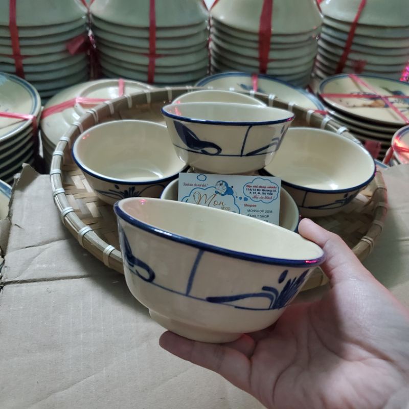 💢💢5 Chén Cơm Lớn Cái Cao Cấp Họa Tiết Vẽ Tay😋