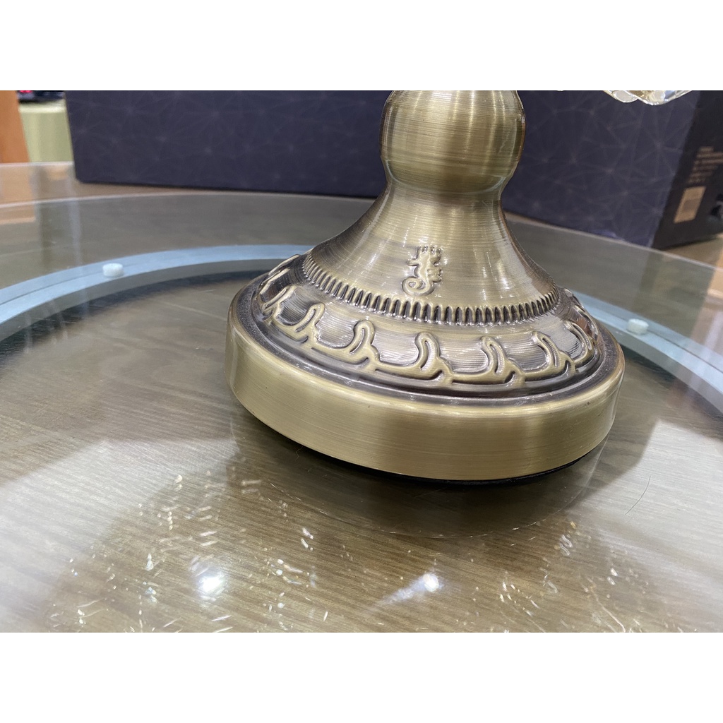 Dĩa Trái Cây Thủy Tinh Có Chân Đế Trung Đông, Đĩa Chưng Trái Cây Bánh Kẹo Cao Cấp Lục Giác