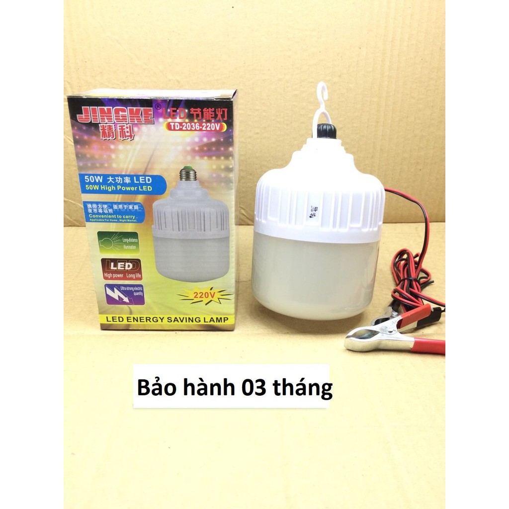 Đèn Led Trụ 50W kín nước kẹp bình ắc quy 12V