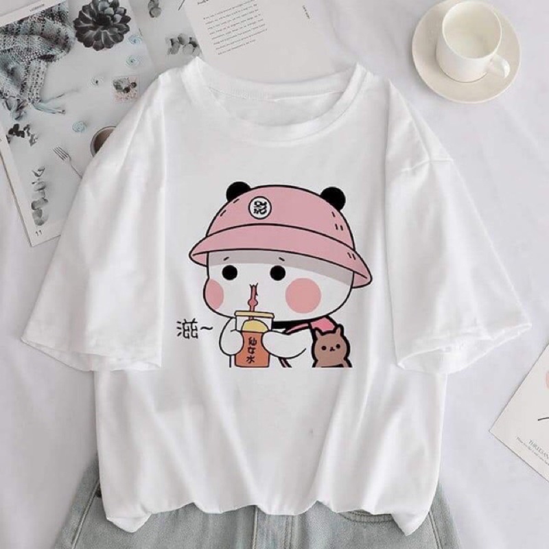 Áo thun em bé mũ hồngChất cotton suForm thụng tay lỡkiểu dáng Unisexphong cách cặp nhóm Nam và Nữ giá rẻ nhất