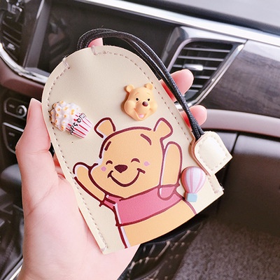 【⚡In Duplex⚡Vỏ Da PU Bảo Vệ Chìa Khóa Xe Hơi Họa Tiết Hoạt Hình Doraemon