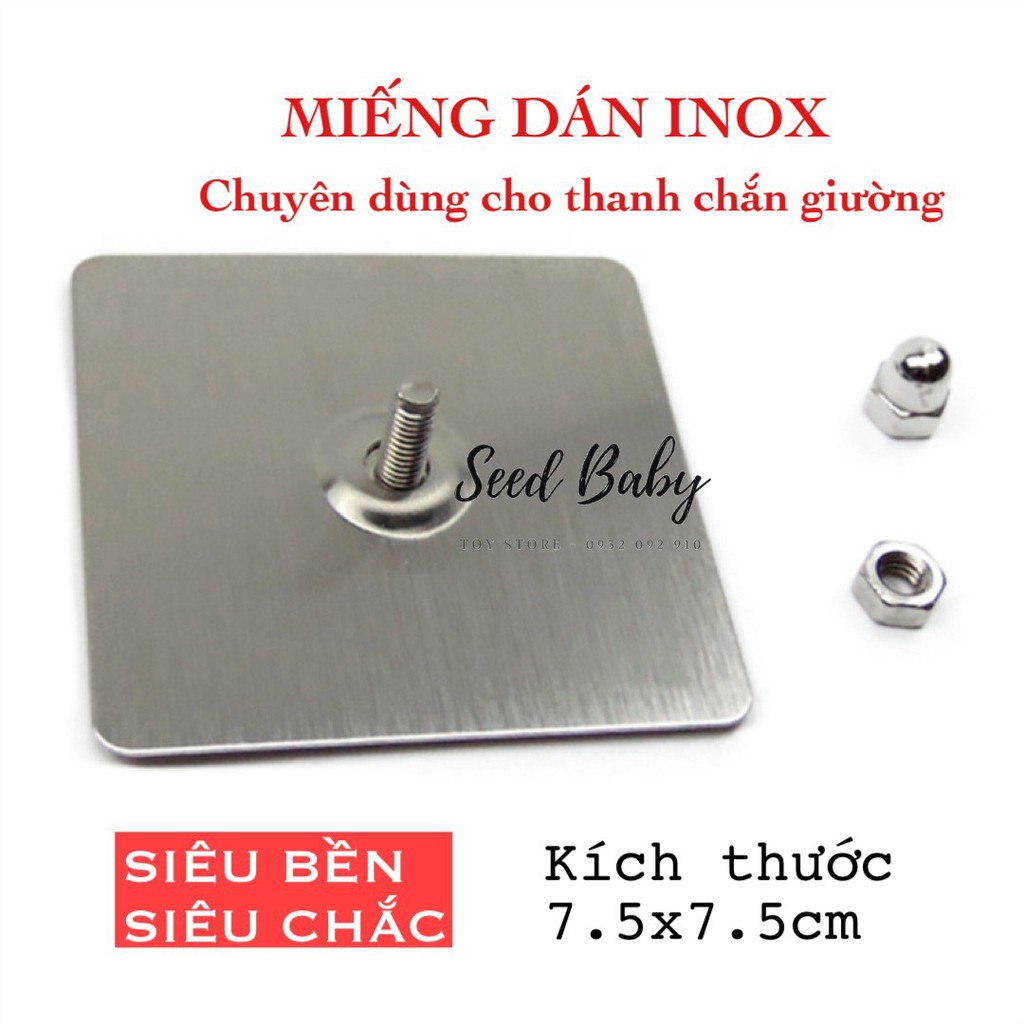 Miếng dán Inox gắn thanh chắn giường 7.5cm  - chắc chắn, dễ sử dụng, thích hợp gắn treo các vật dụng trong nhà SEED BABY