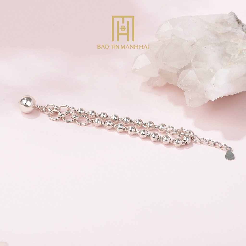 Lắc tay bi trẻ em bạc ta cao cấp sáng sáng bóng phong cách Kute LB01 Bảo Tín Mạnh Hải | BigBuy360 - bigbuy360.vn