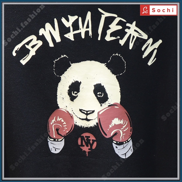 Áo thu đông tay dài, áo giữ nhiệt cổ tròn mềm mịn nam tính in Gấu Trúc mã SW.691