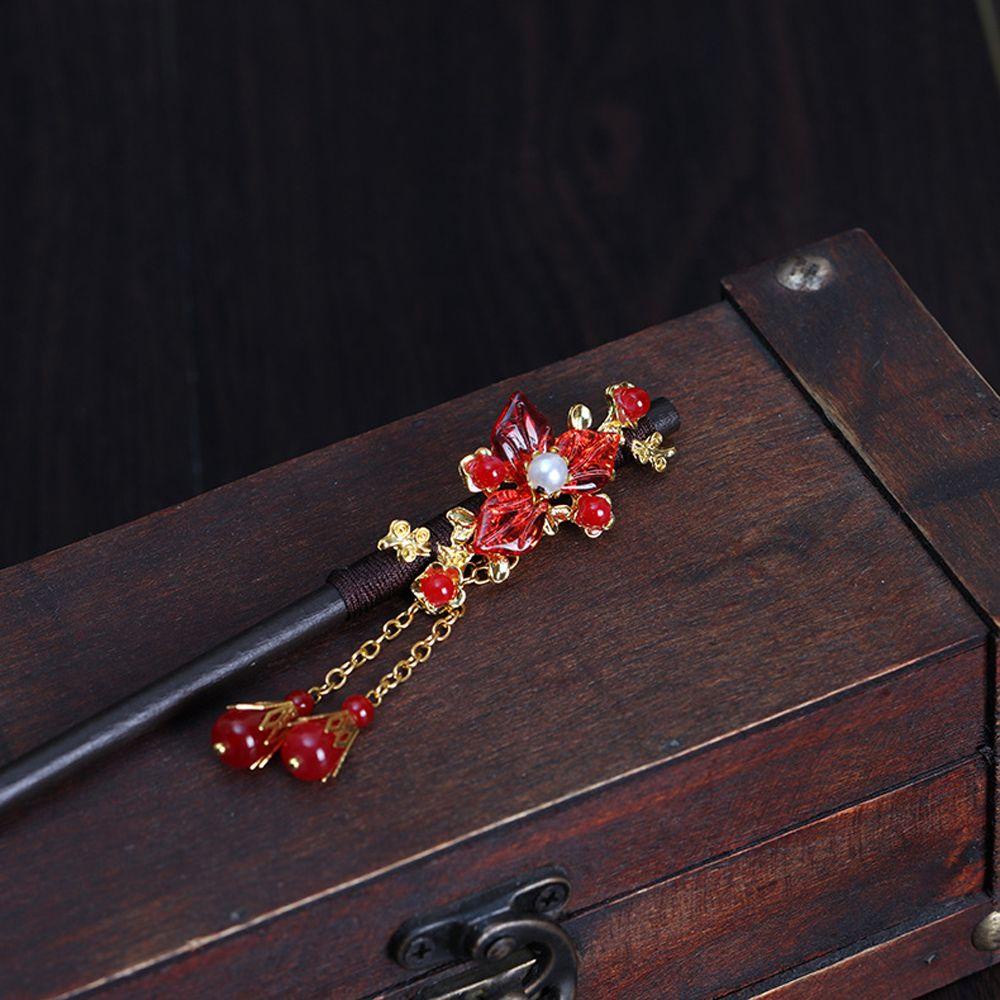 Trâm Cài Tóc Bằng Gỗ Tráng Men Phong Cách Trung Hoa Cổ Điển WMES15H Dùng Làm Đạo