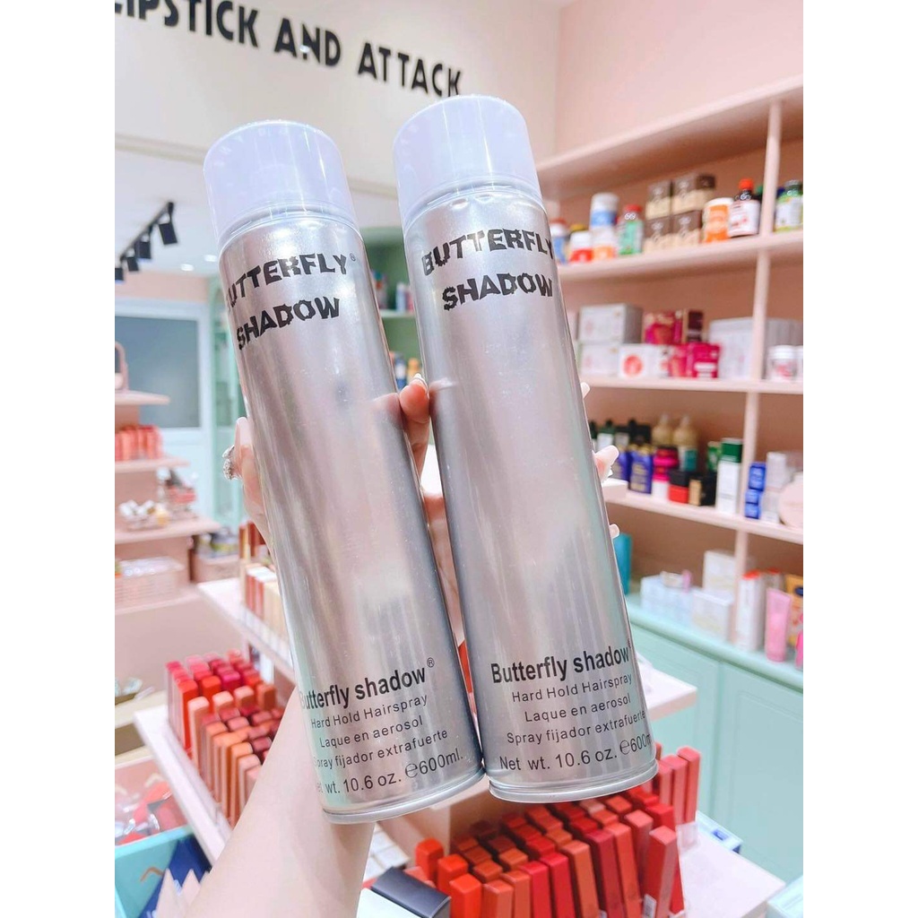 Gôm xịt tóc Butterfly Shadow 600ml - Hàng Nội Đia Trung Quốc